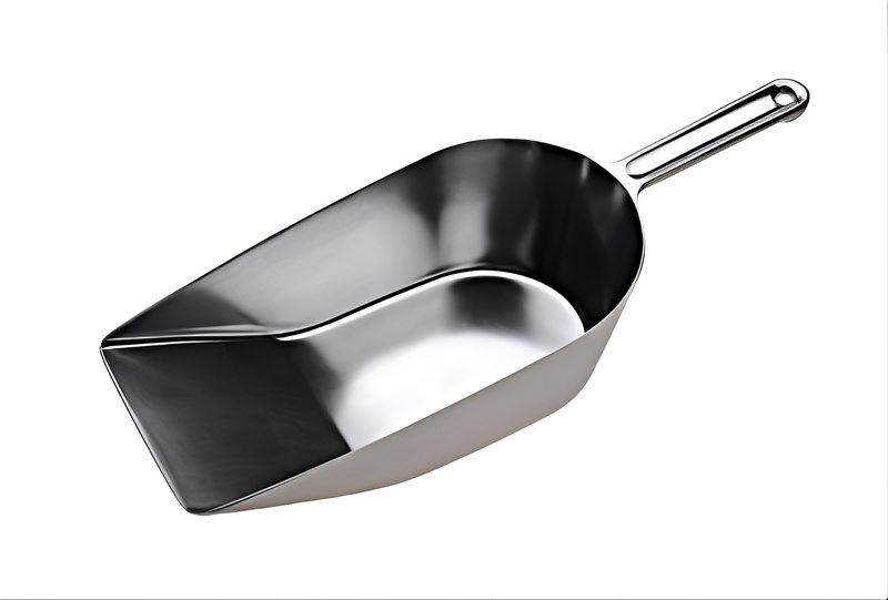 Cast Aluminum Scoop, L 430 mm, Cap. ~2500 g