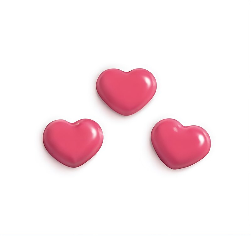 Choc. Decor. Hearts 14x18 mm (320 pc)