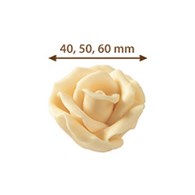 Choc. Decor. Rose white 40 mm (30 pc)