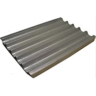 Aluminum Baguette Tray, 60x40 cm, 5 Waves Along, L-Type