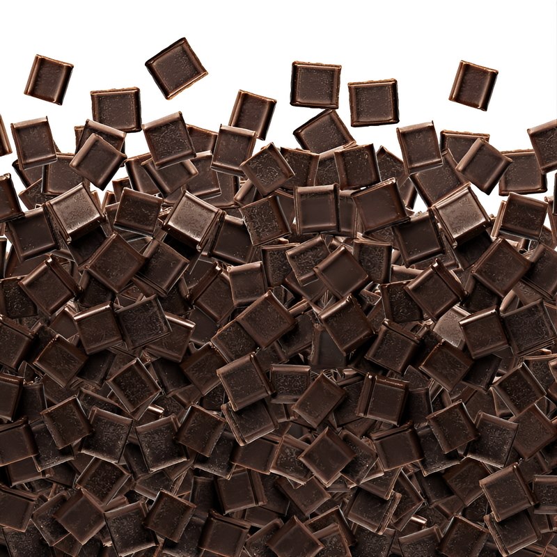 Choc. decor. Chunks Dark 8x8x2 mm 8kg