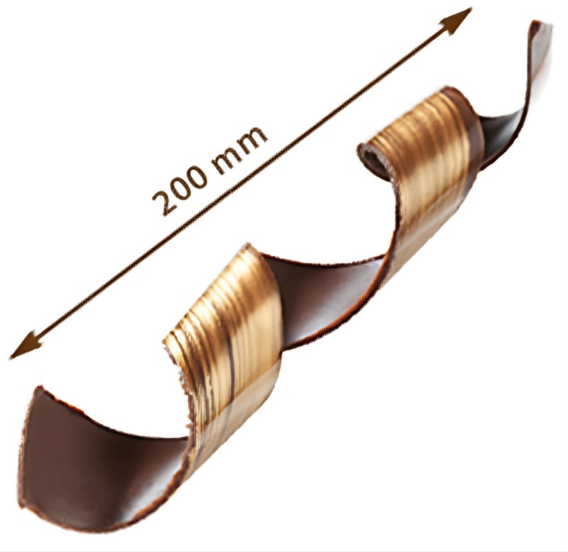 Choc. Decor. Spiral gold 200 mm (15 pc)