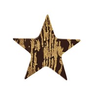 Choc. Decor. Star dark - gold 37 mm (288 pc)