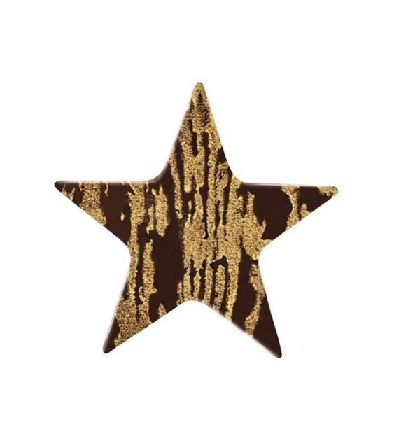 Choc. Decor. Star dark - gold 37 mm (288 pc)