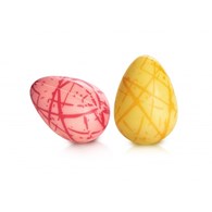 Choc. Decor. Easter Hollow Eggs Stripes set 25x36 mm (96 pc)