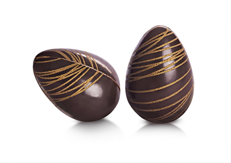 Choc. Decor. Easter Hollow Eggs Dark Set 25×36 mm (96 pc)