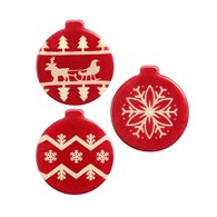 Choc. Decor. Red Christmas Baubles 30 mm (189 pc)