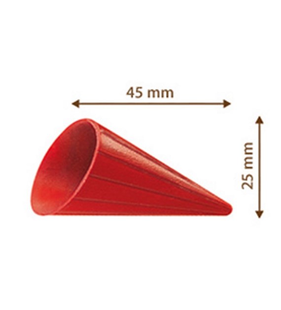 Cups Choc Cone red 25x45 mm (264 pc)