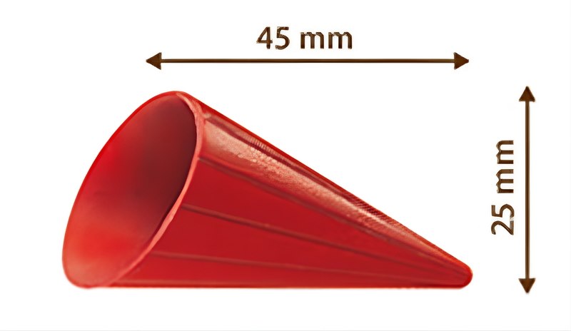 Choc Cups Cone Red 25x45 mm (264 pc)