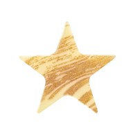 Choc. Decor. Star white - gold 37 mm (288 pc)