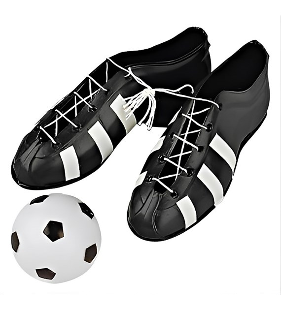 Cake Figurines Soccer Shoes and Ball H 4 cm L 10 cm Ø 3.5 cm 24096