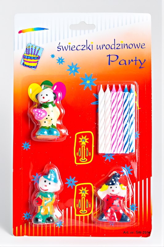 Candles Birthday Clowns (3 pcs)