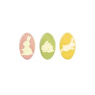 Choc. Decor. Easter Colorful Bunnies set 24x40 mm (165 pc)