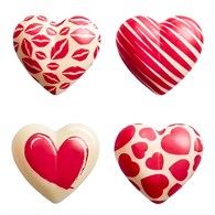 Choc. Decor. Hearts Lovissimo 30×27 mm (224 pc)