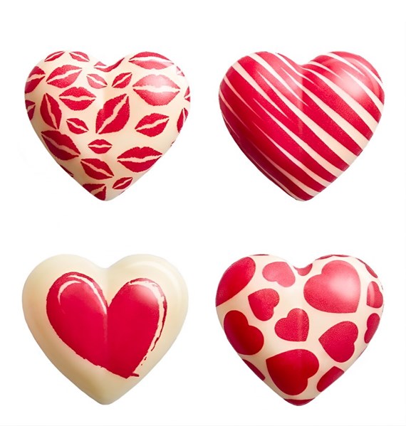 Choc. Decor. Hearts Lovissimo 30×27 mm (224 pc)
