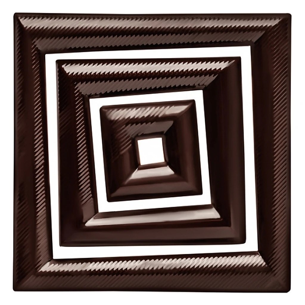 Choc Decor. Squares Dark Set 64,44,23 mm (180 pc)
