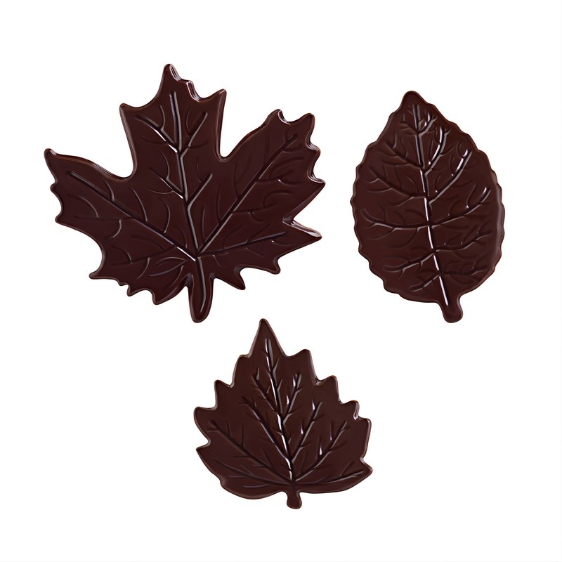 Choc Leaves Dark Set 30×45 mm (216 pc)