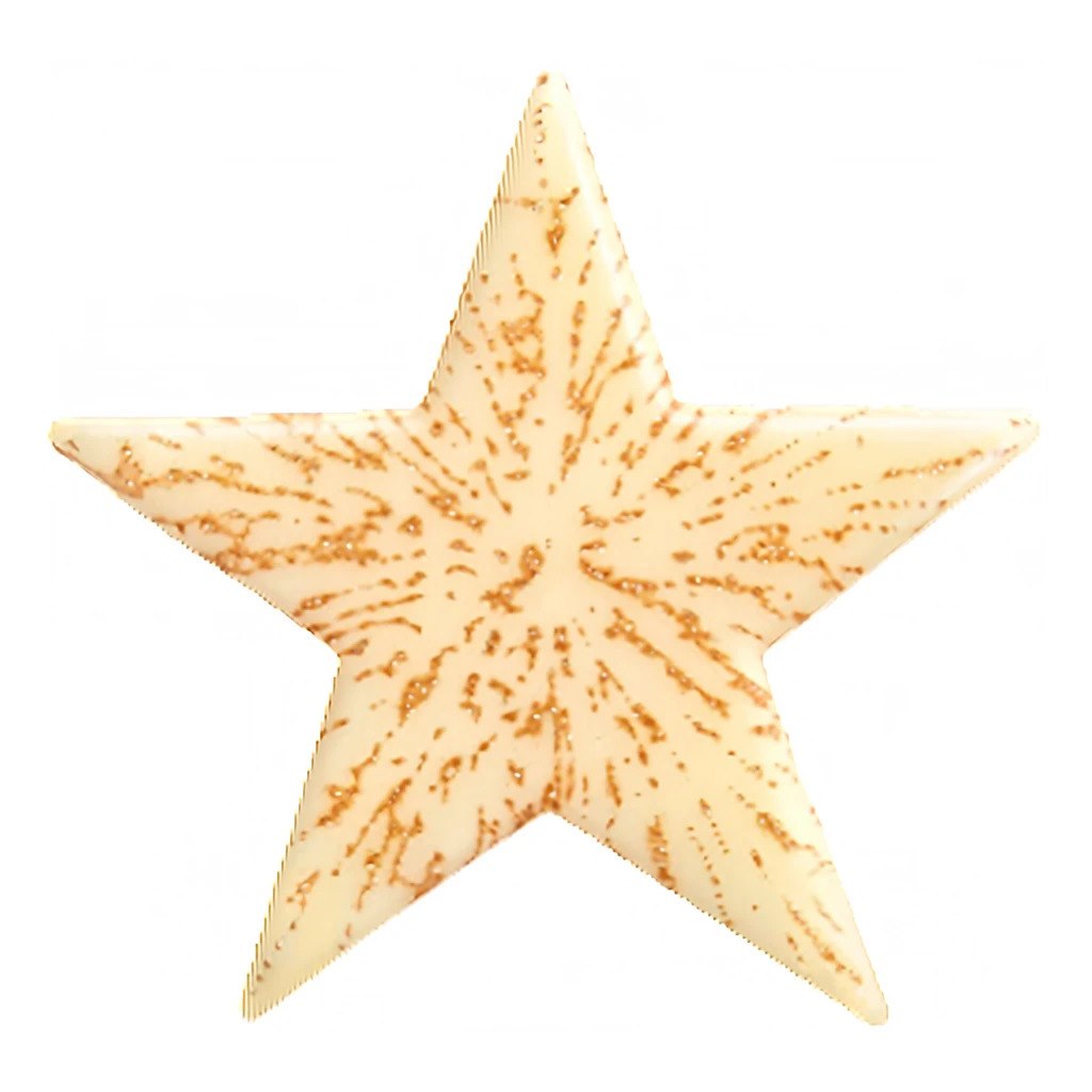 Choc. Decor. Golden White Chocolate Star 37 mm (288 pc)