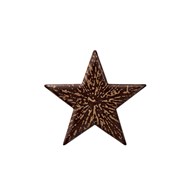 Choc. Decor. Golden dark chocolate star 37 mm (288 pcs)