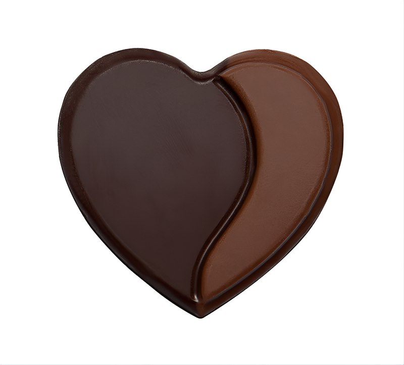 Choc. Decor. Heart duo 34 mm (240 pc)