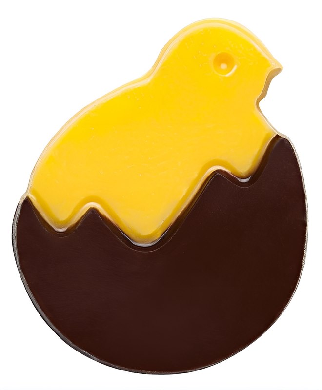 Choc. Decor. Easter Chicken in Shell dark 35 mm (240 pc)