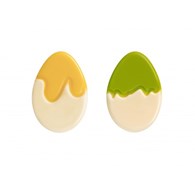 Choc. Decor. Easter Eggs white set 27x39 mm (216 pc)