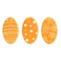 Choc. Decor. Easter eggs Orange (165 pcs) 24×40 mm