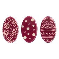 Choc. Decor. Easter eggs Violet (165 pcs) 24×40 mm