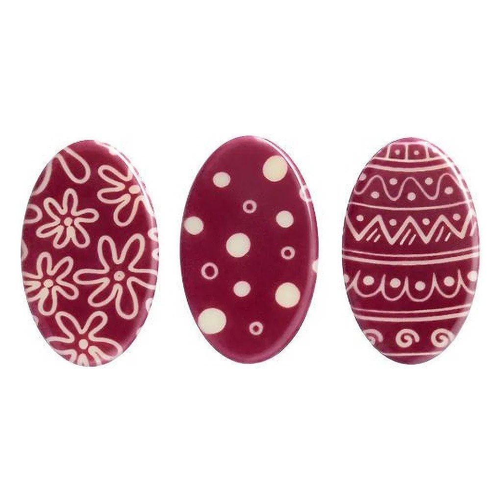 Choc. Decor. Easter eggs Violet (165 pcs) 24×40 mm