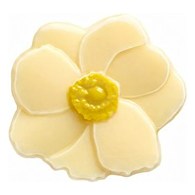 Choc. Decor. Magnolia flower white 30 × 34 mm (210 pcs)