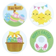 Motto  Happy Easter  75mm (50 pc)