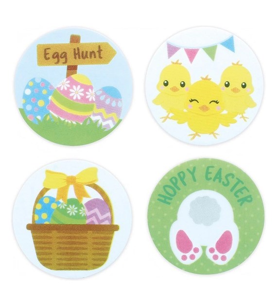 Motto  Happy Easter  75mm (50 pc)