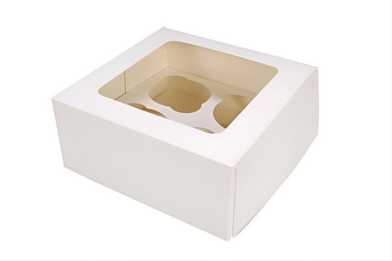 Box-4-Cupcake/Muffin-White-Window (25pcs)