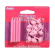 Candle-& Holders Blister Pink