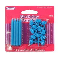 Candle-& Holders Blister Blue