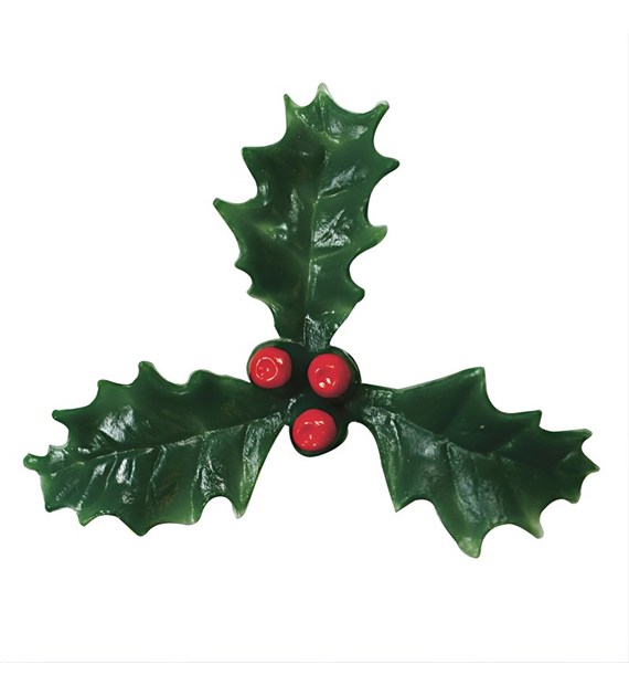 Pic 3-Leaf Holly & 3 Berries 50mm (200 pc)