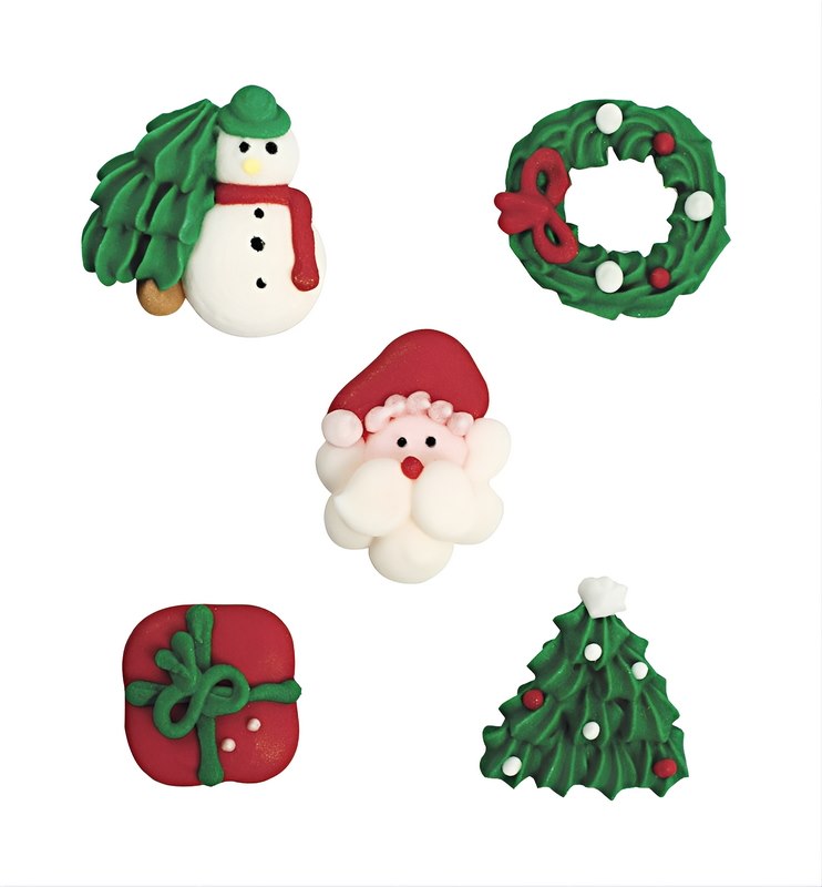 Sugardec-Piping-Xmas-Assmt-30mm 250 pcs