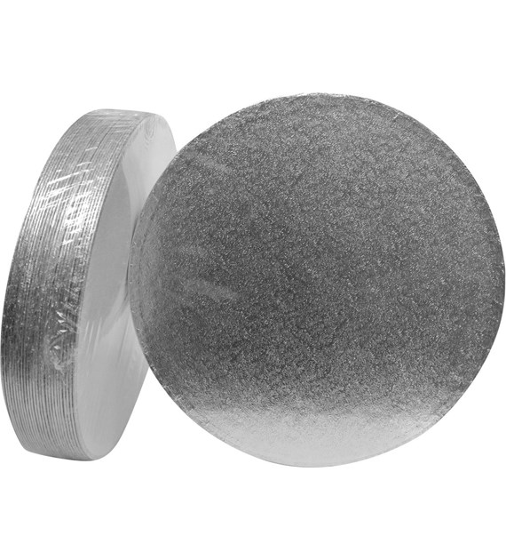 Round Single Thick Card (6'') 25's silver