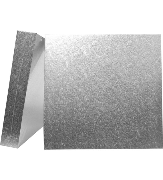 Square Single Thick Card (16'') 25's silver