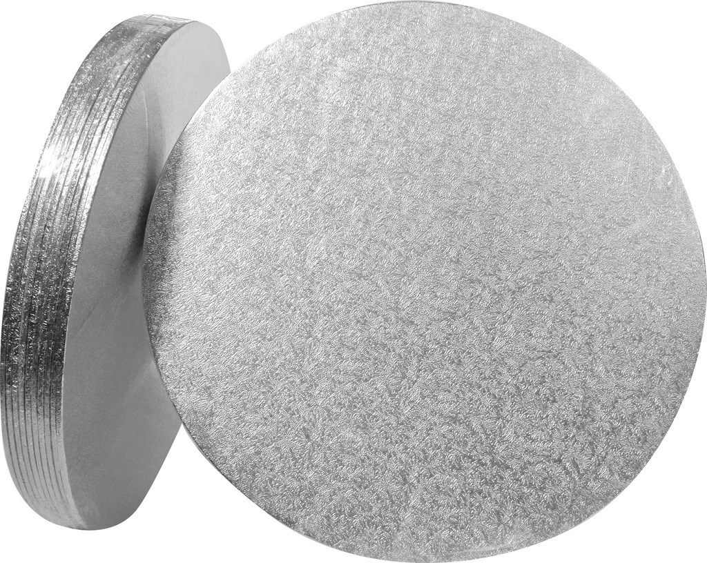 Round Double Thick Card (6'') 10's silver