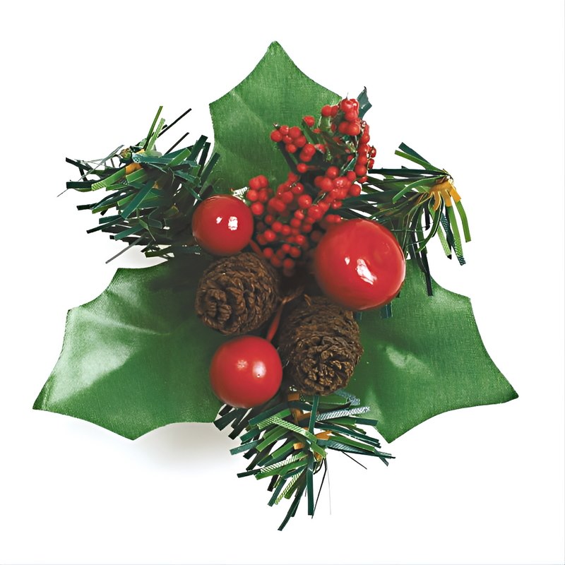 Decs-Berry & Fircone Holly-70mm