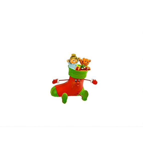 Resin Comical Christmas Stocking with Toys 8 pc