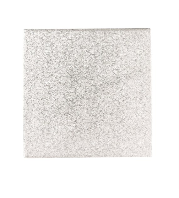 Square Double Thick Card (8'') 25's silver