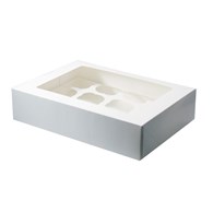 Box-12 Cupcake/Muffin - White (25 pcs)