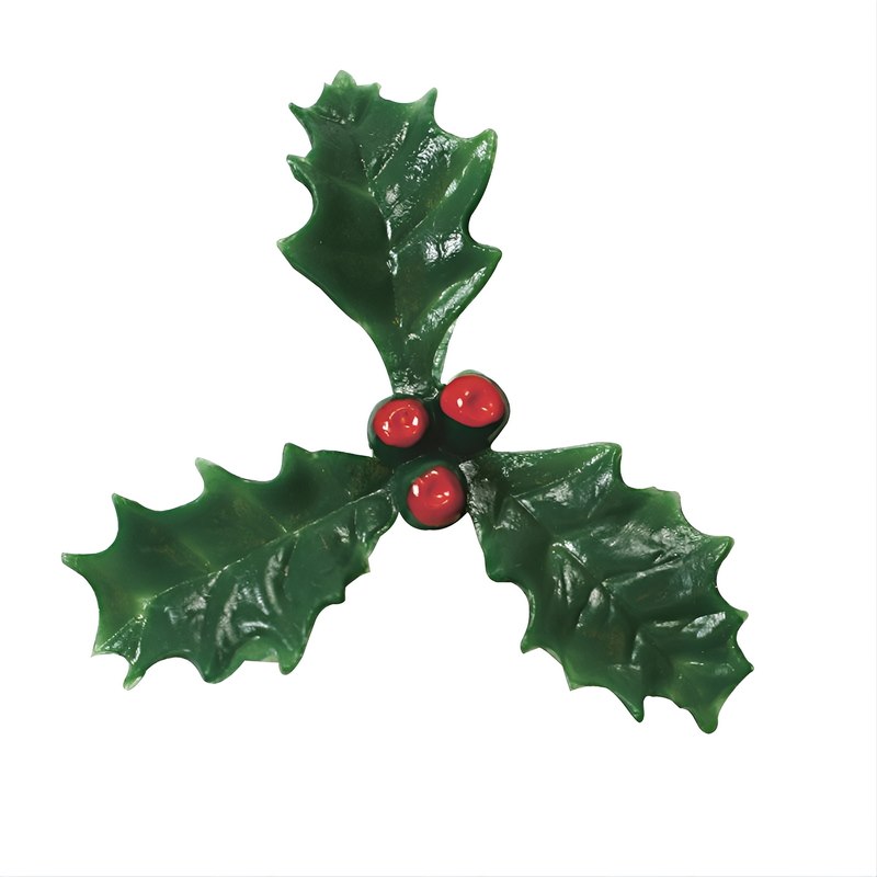 Pic-3 Leaf Holly & 3 Berries-38mm (200)