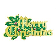 Motto  Merry Christmas & Holly  Paper 70mm