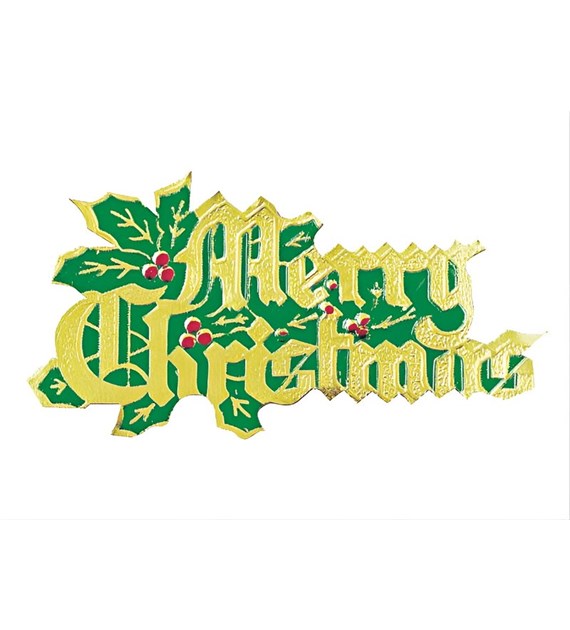 Motto  Merry Christmas & Holly  Paper 70mm