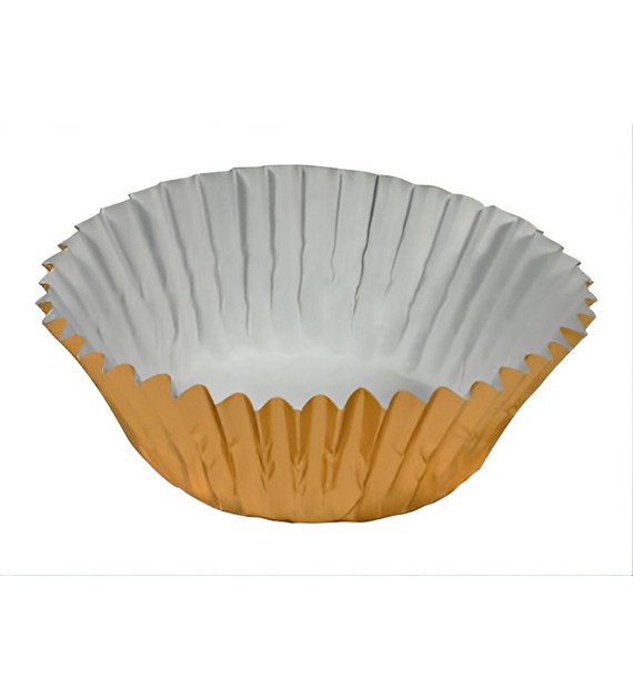 Foil Round Cupcake Case 51 x 38 mm, Gold – 500 pc