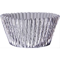 Foil Round Cupcake Case 51x38 mm (500 pc) Silver