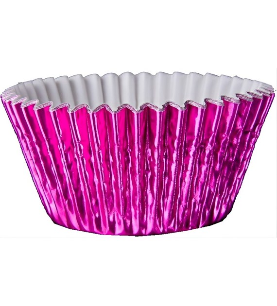 Foil Round Cupcake Case 51x38 mm (500 pc) Pink
